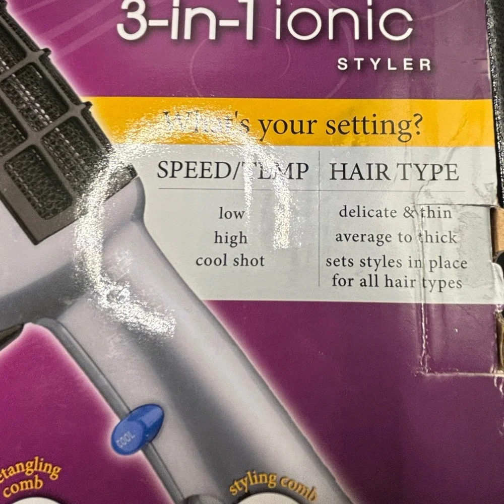 3-In-1 Styling Hair Dryer, 1875W Hair Dryer With 3 Attachments Beauty Gifts‎ New